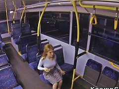 Busty Hairy Cunt Amateur Banged In A Bus
